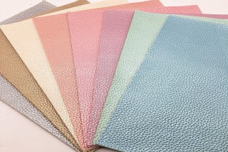  A4 Pearly Lustrous Pearlized Lychee Embossed Shiny Faux Leather Sheet Fabric Vinyl For Shoes Bag Bow Crafting